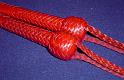 3ft Red 16 plait matched snake whip pair E